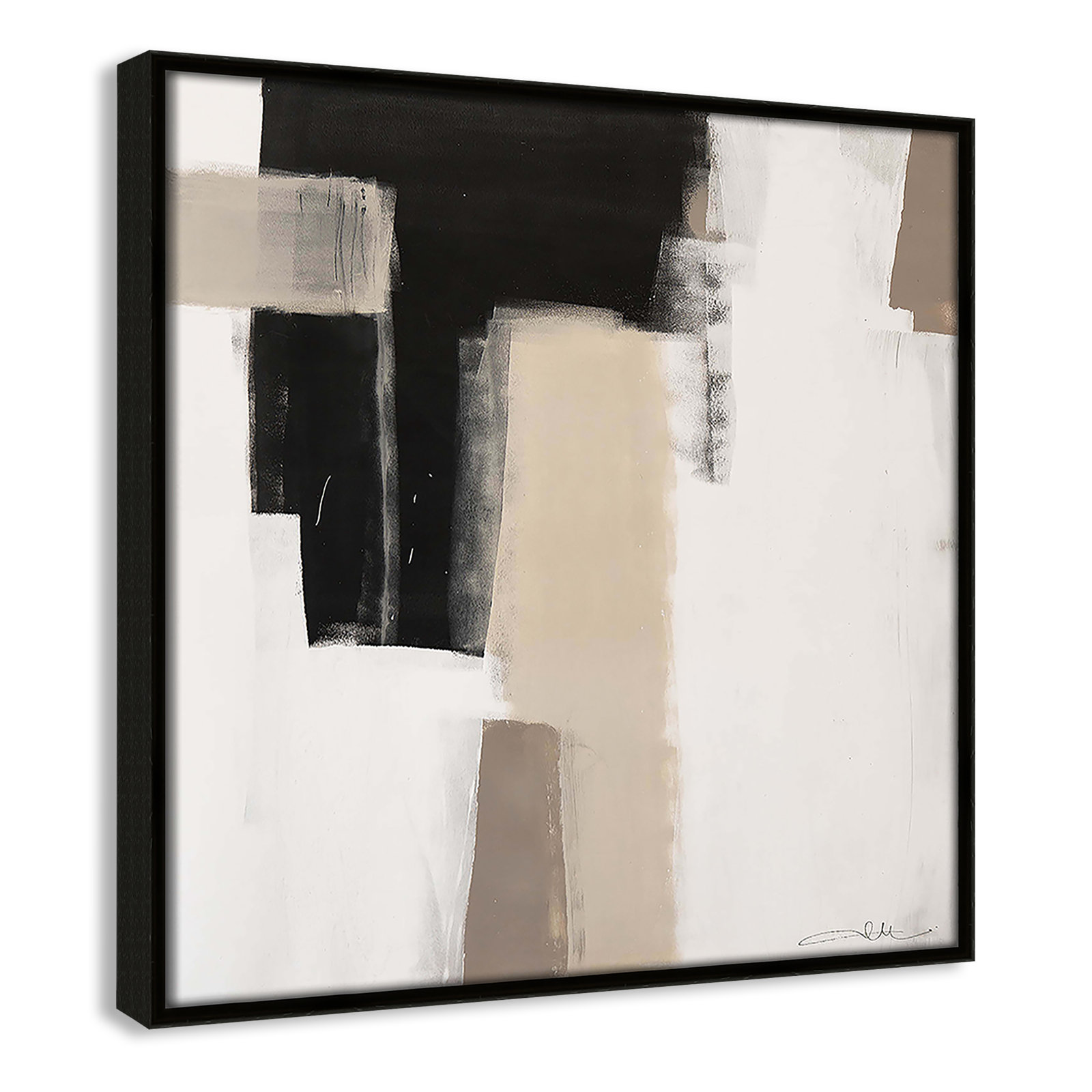 Casa Fine Arts "Earth Scapes I" Print, Espresso Floater Framed, 13.5" H x 13.5" W x 2" D
