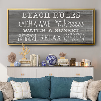 Beach Rules - Toile encadrée