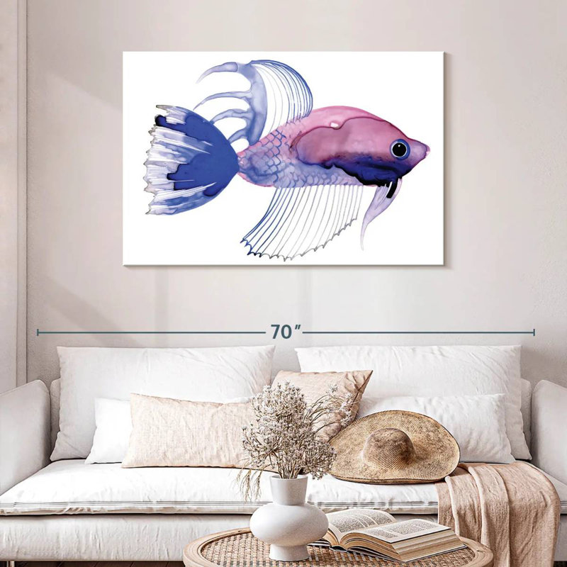 Purple Fish Mini, 30" H x 45" W