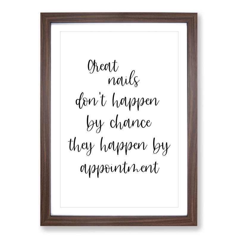 Great Nails - Framed Print, 36cm H x 27cm W x 2cm D, Walnut Framed