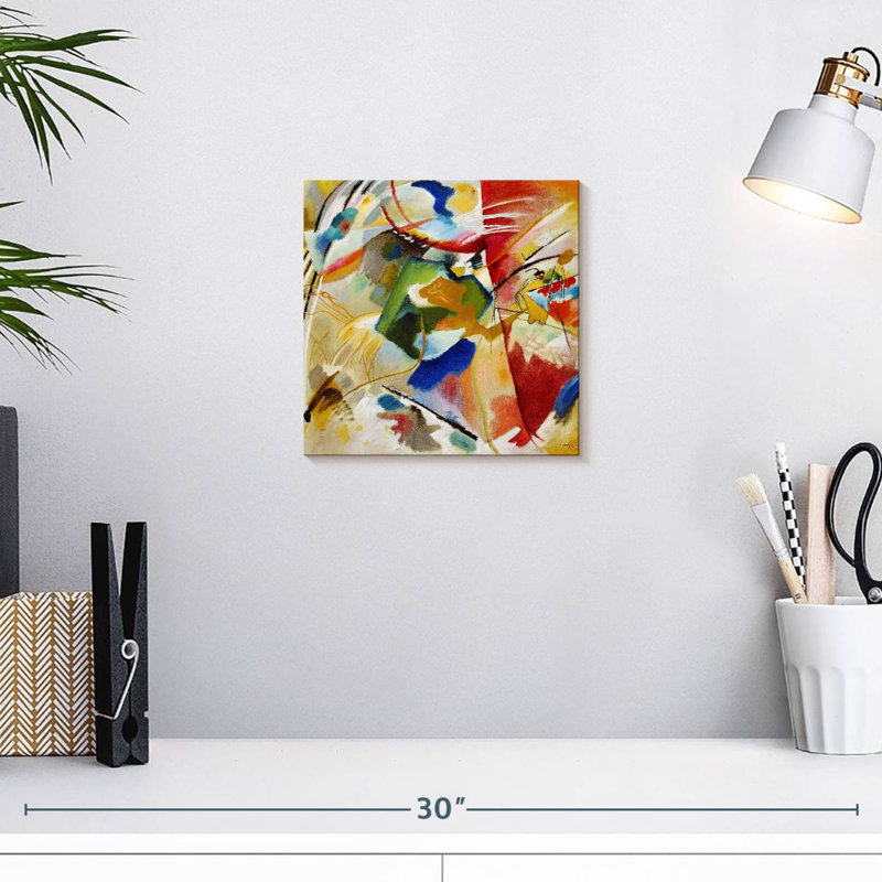 Peinture Isaias avec centre vert, H 10 po x l 10 po