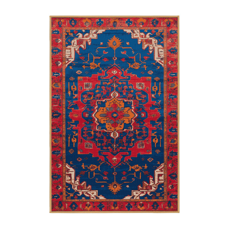 Tapis brun Tabriz lavable à la machine, Rectangulaire 8 pi x 12 pi