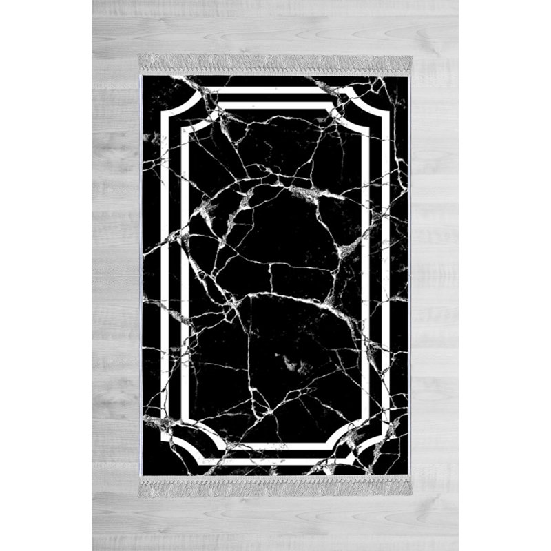 Luxurious Velvet Area Rug, 5.9 x 9.2 Feet | 100% Velvet Fabric, 100% Cotton Sole, 0.4 in Pile Height | Antibacterial, Non-Slip, Machine Washable | Elegant 3D Digital Print for Living Room & Bedroom Decor