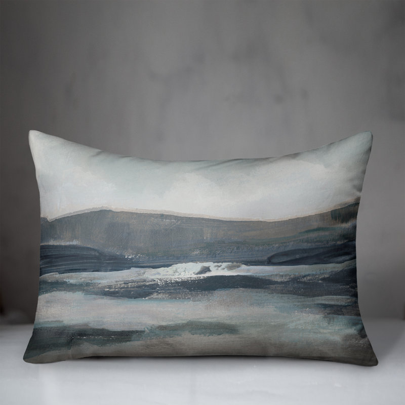 Coussin intérieur / extérieur Abstracted Blue Mountainscape