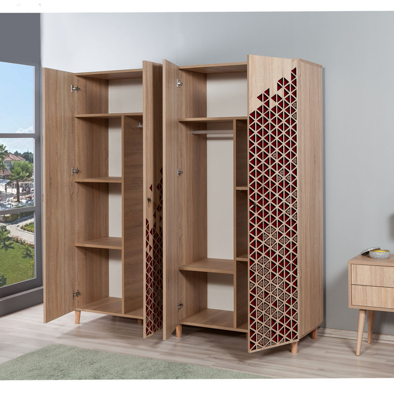 Armoire Allmon, Bourgogne / chêne