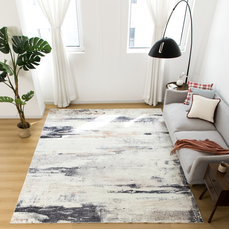 Tapis gris cassé Cassella Stone Cloud, Rectangle 5 pi x 7 pi