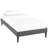 Sharon Polyester Fabric and Wood Bed with Squared Tapered Legs-1867642393-1867642470