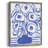 Blue Brush Flowers I Framed Print - Solid Wood-1089590346