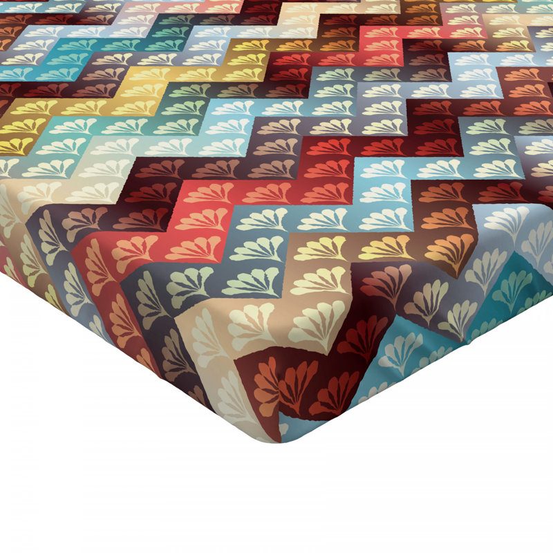 Microfiber Chevron Fitted Sheet, Full Fitted Sheet