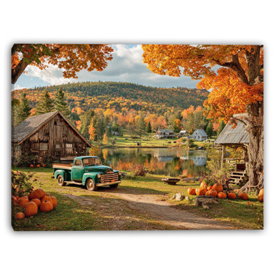 Harvest Village - Art mural sur toile tendue