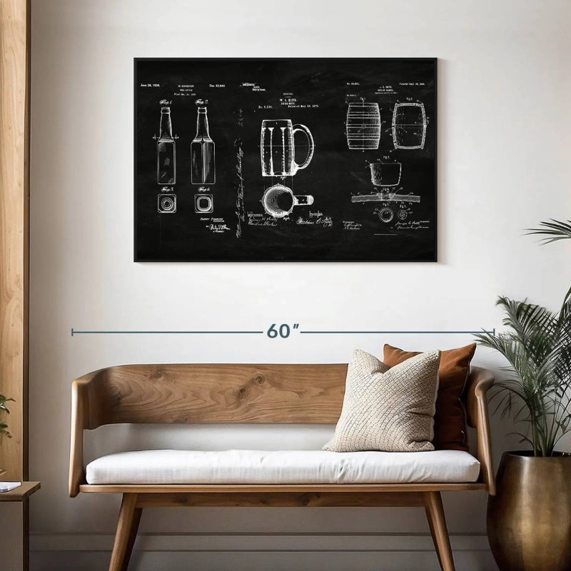 Yarlin Beer Compilation BW Patent, 29" H x 43" W