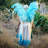 Large Ostrich Feather Wings - Light Turquoise