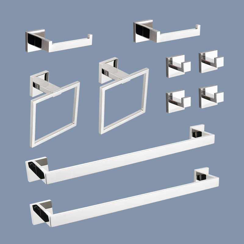 10 - Piece Bathroom Hardware Set, Chrome