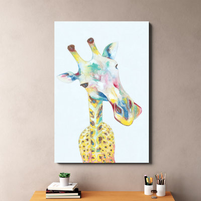 " Colorful Giraffe " Watercolor Painting