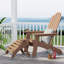 Repose-pieds extérieur en plastique Kacy-Leigh Adirondack-668051372