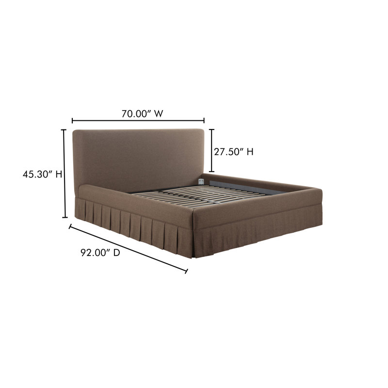 MAREN BED, Queen, Brown