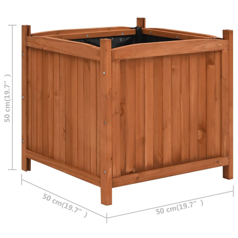 Weather-Resistant Firwood Outdoor Raised Garden Beds, Set of 2