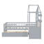 Lit plateforme House avec deux tiroirs et une tablette de rangement-783626966
