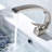 Brushed Nickel Bathroom Faucet - Modern Single Hole Basin With Geometric Shape And Ceramic Filler Cartridge Valve Manual Operation Side Handle Deck-Mounted Graceful-121612973