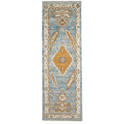 Tapis turc Oushak 3 x 7 rétro Anatolian