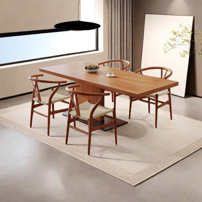 Solid wood ash dining table set