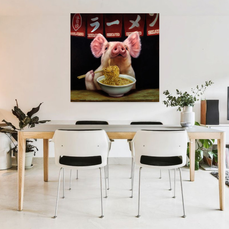 Oodles of Noodles, art urbain contemporain, H 36 po x l 36 po