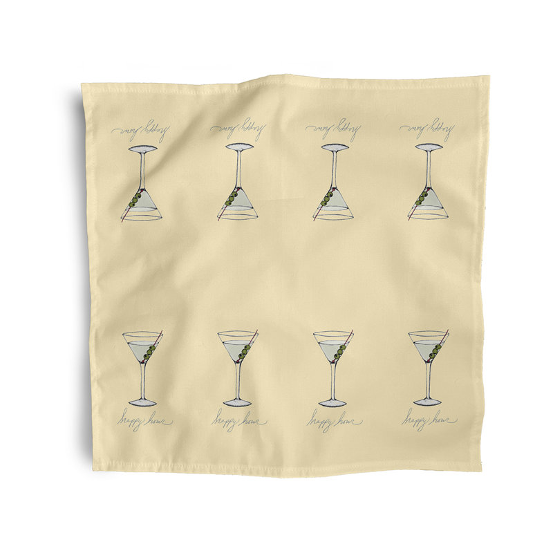 Cevdet Polyester Square Napkin, Yellow