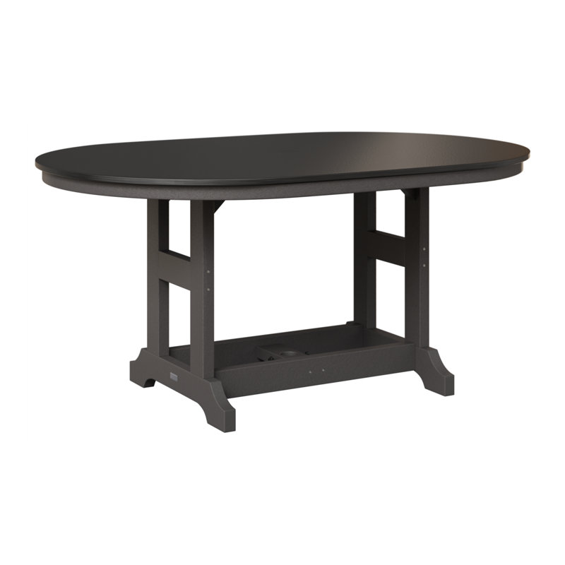 Table de salle à manger Berlin Classic, Gris fumée, Noir martelé
