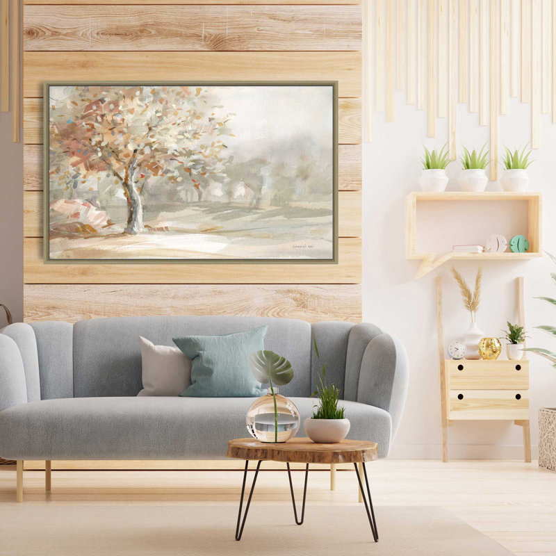 Golden Day - Peinture, L 63,5 po x H 39,5 po, Encadrement brun