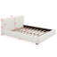 Grand lit tapissier avec base solide-386142557