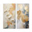 Ensemble de 2 décorations murales Modern Golden Beige Plam Tree - Abstract Botanicals-1007084013-1007084015