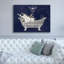 Toile épique Graffiti «Floral Bath 1 Indigo» par Courtney Prahl, 54 po x 40 po-1098237563
