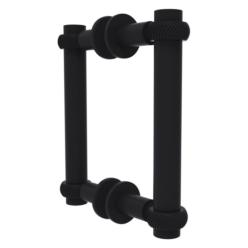 Matte Black Solid Brass Contemporary Shower Door Pull