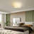 Deontee 13"W 3-Light Fabric Semi Flush Mount Ceiling Light