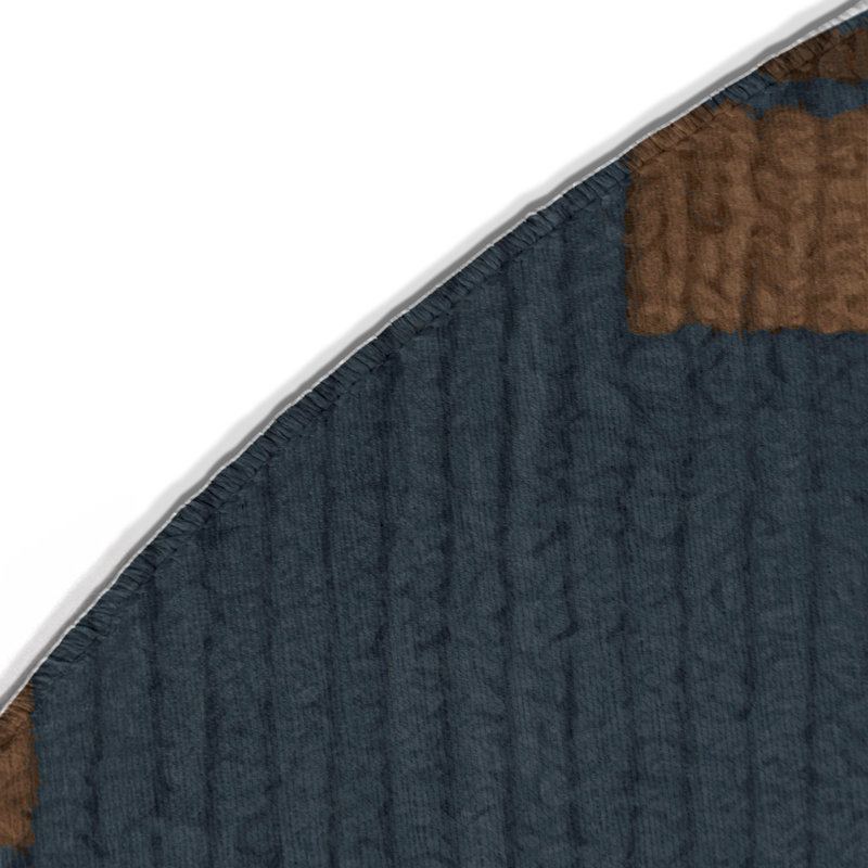 Trellis Gray Indoor and Outdoor Area Rug, Round 5'
