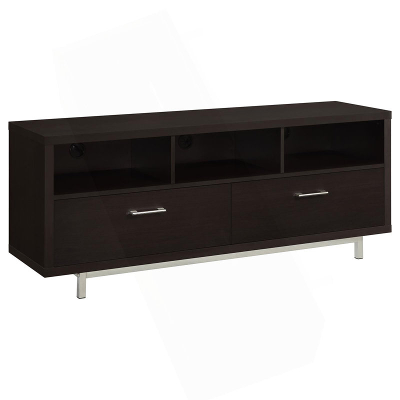 Cappuccino 60-Inch Drawer Storage TV Console, Brown