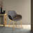 Matthew Leather Dining Chair, Modern Mid Century Accent Chair with Armrests and Iron Legs, Faux Leather Upholstered Kitchen Desk Chair for Dining Room, Living Room, Office Furniture-123223576-67941227