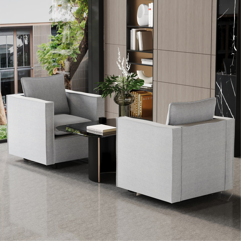 Chaise décorative, canapé-lit simple gris confortable, coussin de siège doux et respirant, fauteuil avec coussin doux, fauteuil de canapé moderne et confortable dans la chambre / coin / salle de lecture