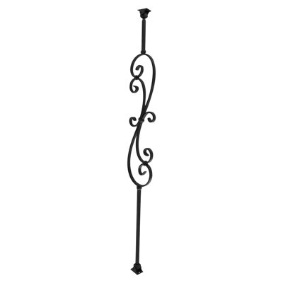 5Pcs 44In Height Hollow S-Shape Stair Railing Baluster