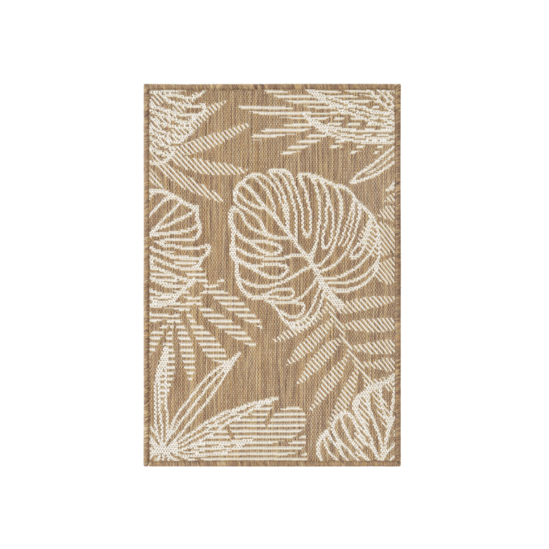 Paillasson Tropical, Brun / beige / ivoire, Rectangle 2' x 3'