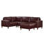 Canapé modulaire moderne en similicuir respirant avec repose-pieds-1680950259