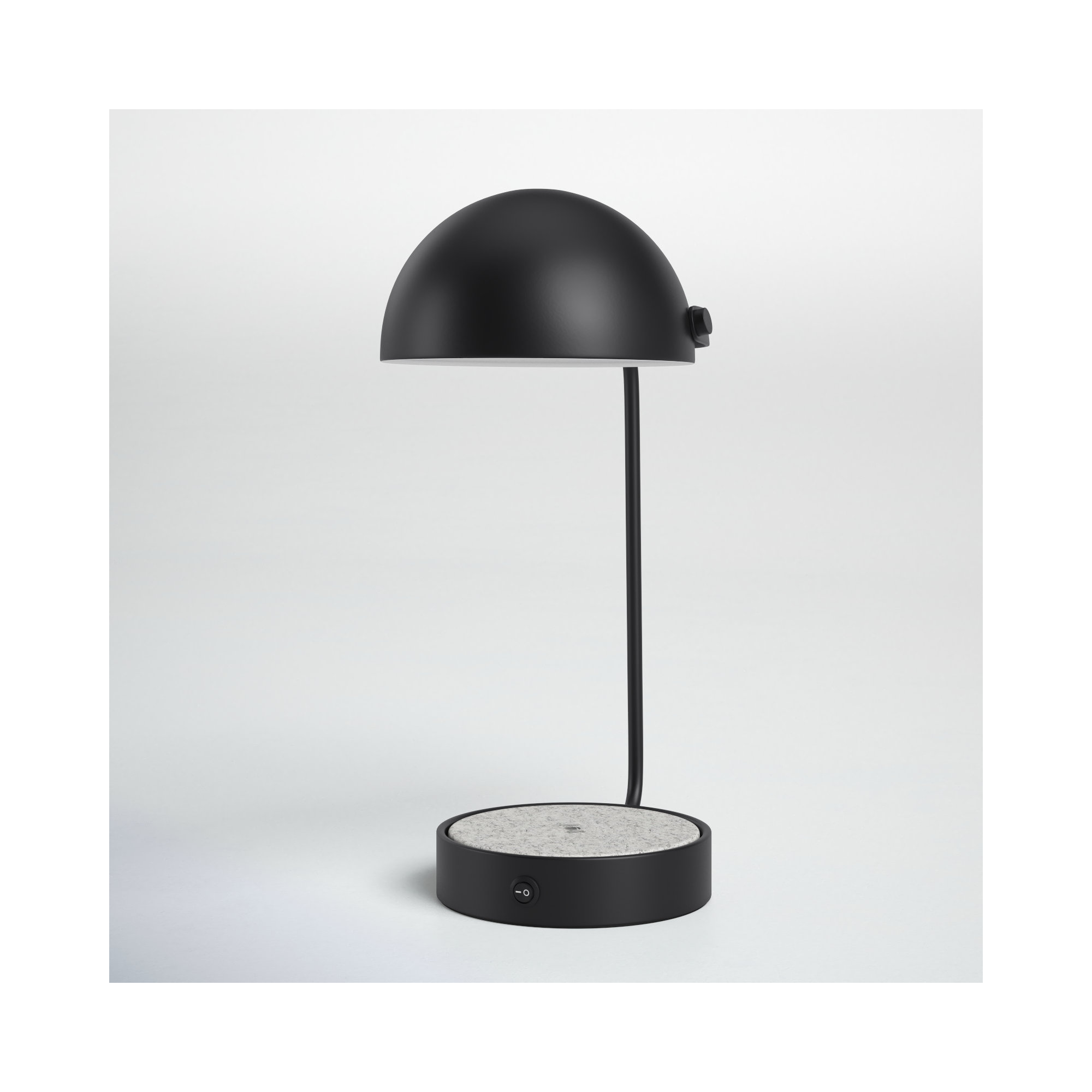 Ramona Metal USB Desk Lamp, Black, Black/Beige