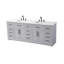 Meuble-lavabo double 84 po gris-776828588