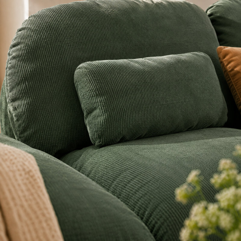 Canapé Gatton surdimensionné 4 places à effet nuage, canapé modulaire haut de gamme en chenille avec assise profonde et coussins en mousse haute résilience et ressorts, canapé de salon moderne avec coussins lombaires