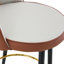 Ensemble de 2 chaises pivotantes Modernes, cuir d'unité centrale brun et gris clair, rotation à 360 °, base en métal