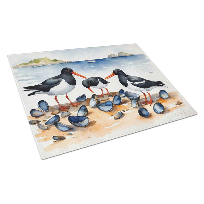 Planche à découper en verre Oystercatchers