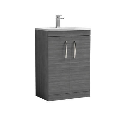 Athena 610mm Single Bathroom Vanity with Integrated Vitreous China Basin