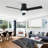 Amici Modern 48'' Flush Mount Ceiling Fan with LED Lights and Remote Control-93866033
