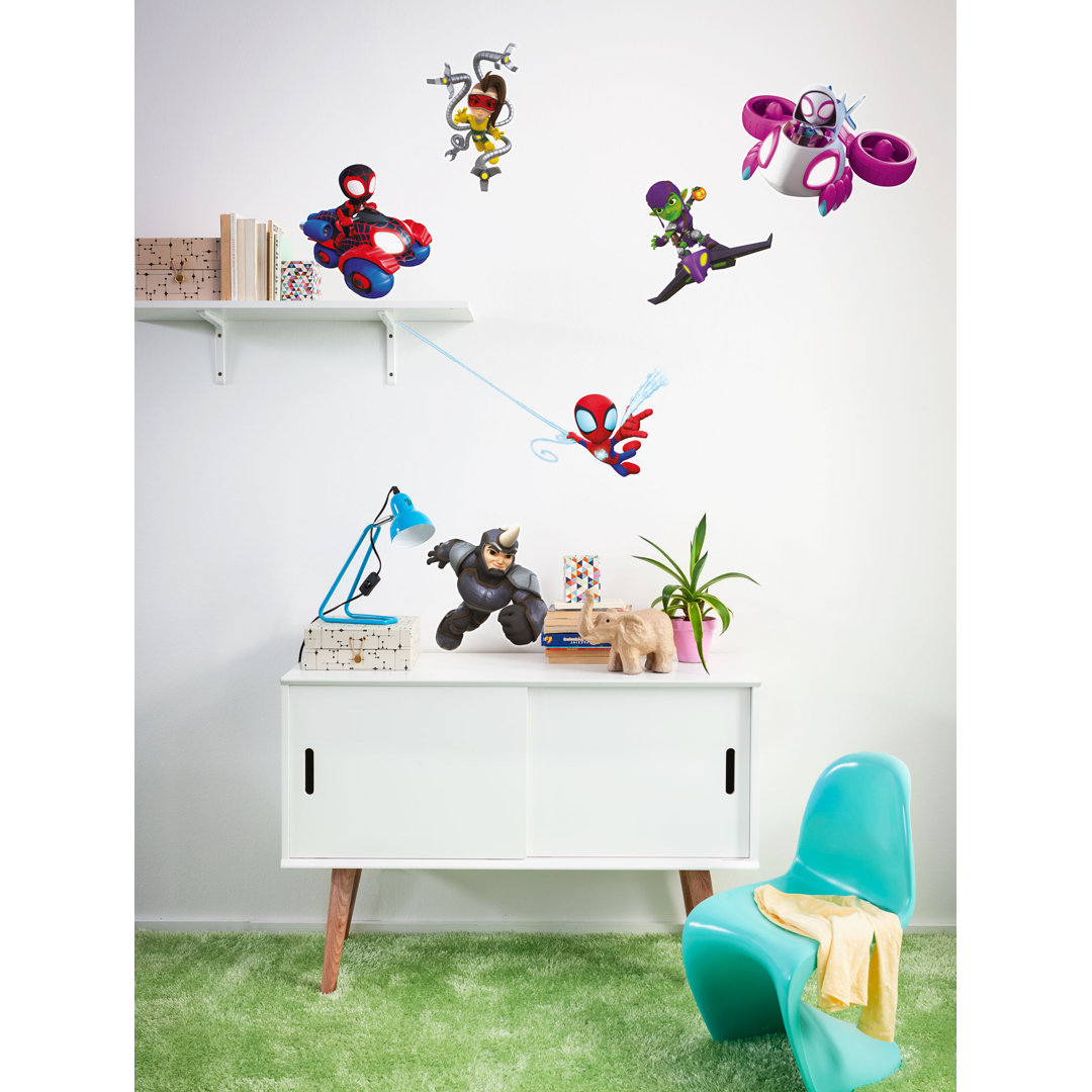 Spiderman and His Amazing Friends Chasing  - Pack of 6 Stickers
