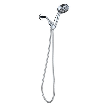 Pomme de douche à main avec boyau d'arrosage, becs médicaux, 5 modes, résistance aux chocs, réglages du mode de ruissellement d'eau, bonne chaleur